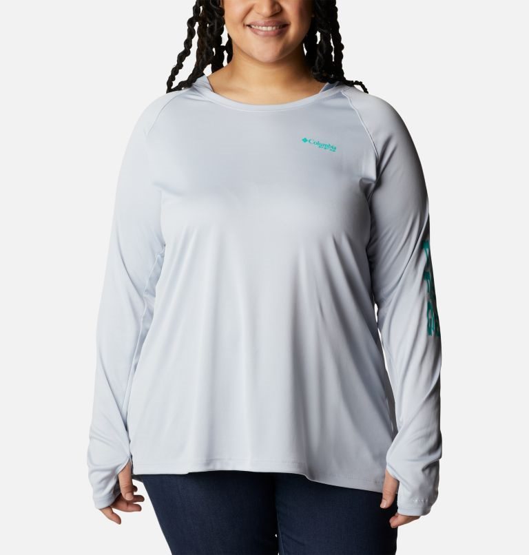 Columbia PFG Tidal Tee Hettegensere Dame Lyse Grå | Plus Size 45162N